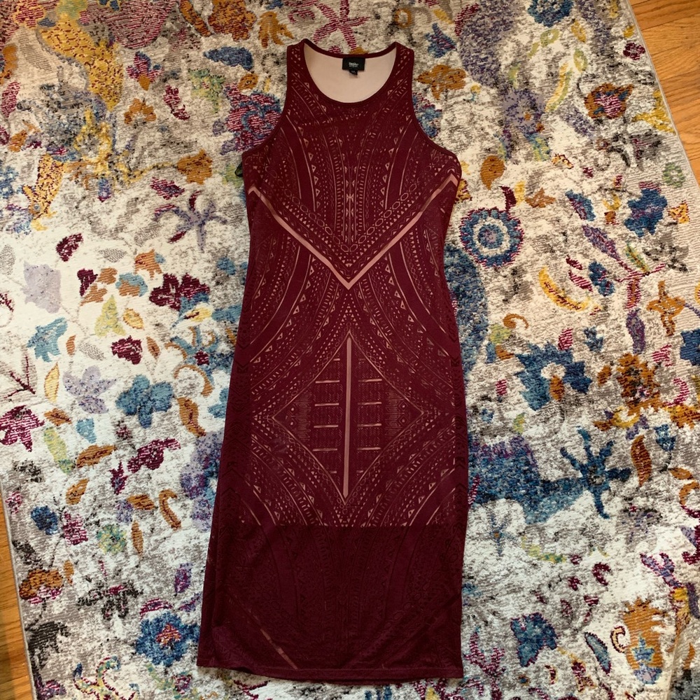 Cranberry bodycon dress